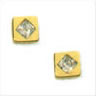 set square stud earrings