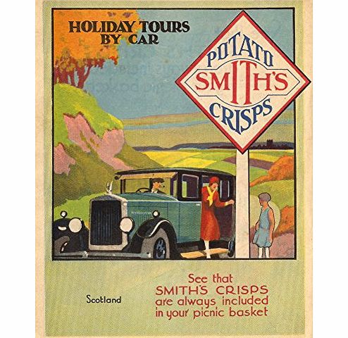 Stones Vintage Travel SCOTLAND by SMITHS POTATO CRISPS c1935 Holiday Tours of SCOTLAND Make sure theyre always in your picnic basket Reproduction Poster on 200gsm A3 Satin Art Card