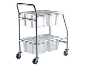 Storage container trolley