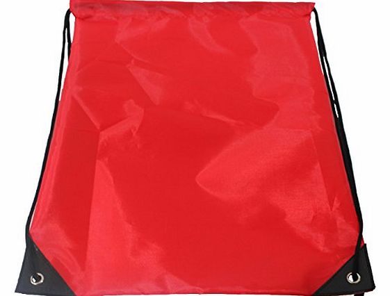 Drawstring Bag for Gym, Swimming, School Dance, Boots, Shoes, PE etc. 11 Clolours, from LHTH� (Red)