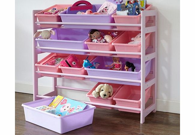 Store 4 Tier Toy Storage Unit - Pink