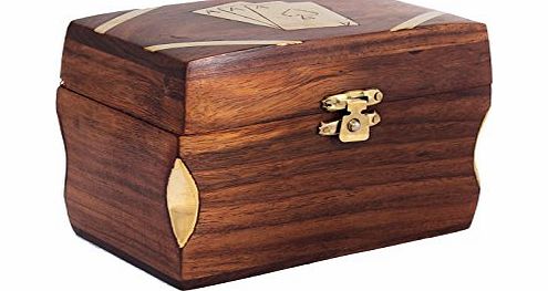 Store Indya Alluring Hand Crafted Double Deck Playing Card Storage Box