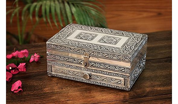 Store Indya Christmas Gifts Beautiful Hand Crafted Decorative Jewellery Box (22.9 x 15.2 x 10.2 cm)