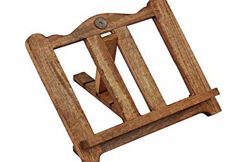Store Indya Christmas Gifts Vintage Hand Carved Wooden Folding Book Stand Holder (25 X 22.8 X 26.6) Cm With Beau