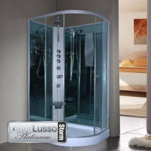 Aqualusso Crystal Shower Cabin 1200mm Left