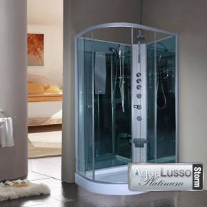 Aqualusso Crystal Shower Cabin 1200mm Right