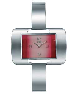 storm Ladies Pink Rectangle Dial Watch