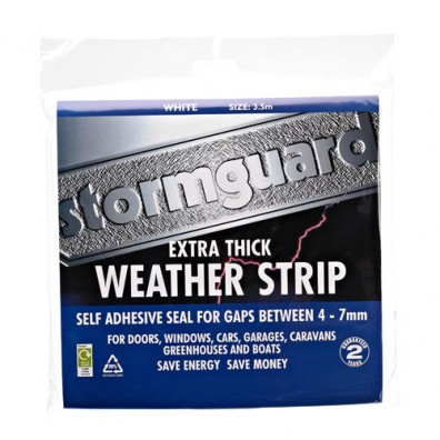 Stormguard Thick Rubber Weather Seal 3.5m White