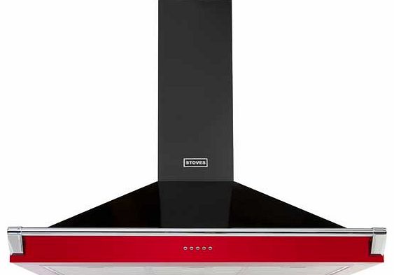 Stoves 900 RICH 90cm Cooker Hood - Red
