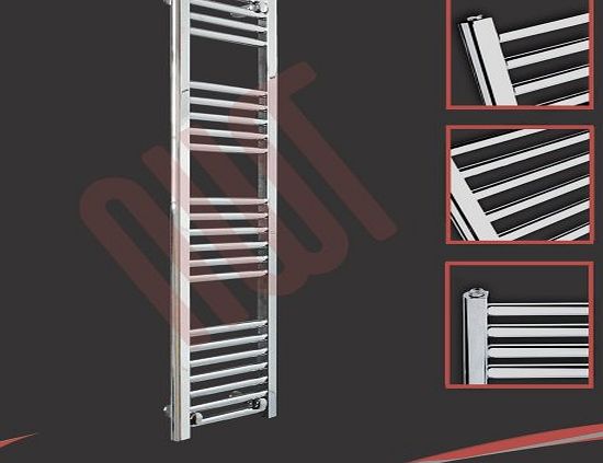Straight Chrome Ladder Rails 300mm(w) x 1200mm(h) Straight Chrome Heated Towel Rail, Radiator, Warmer 1326 BTUs Bathroom Central Heating Ladder Rail