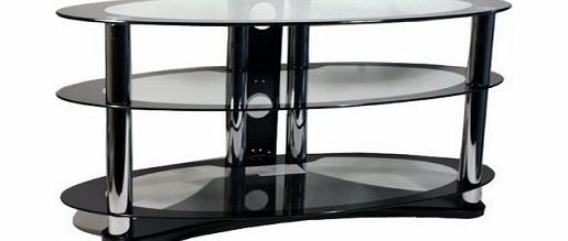 Strand Opal Glass TV Stand for TVs of up to 39`` ( 45`` LCD / Plasma TVs with overhang) with 3 toughened glass shelves