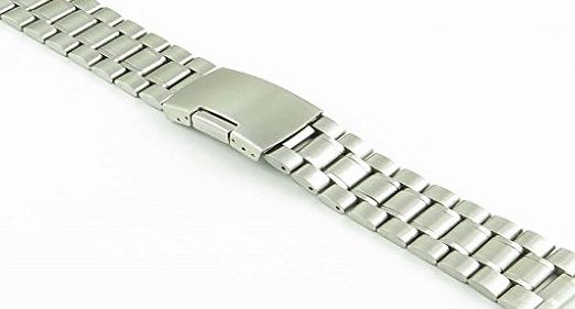 StrapsCo Stainless Steel Watch Band in size 18mm fits Seiko