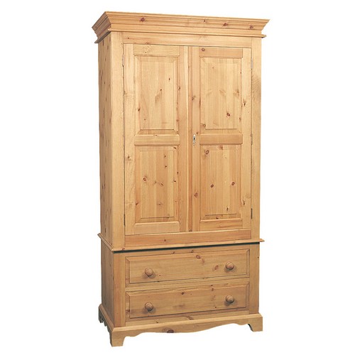Stratford Pine Stratford White Double Gents Wardrobe 916.281