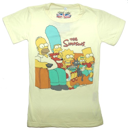 Street Code Simpsons Family Shot Ladies T-Shirt from Street Code