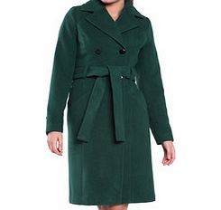 Hunter green wool blend coat