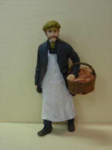 Streets Ahead Dolls House Resin Doll Baker with bread basket