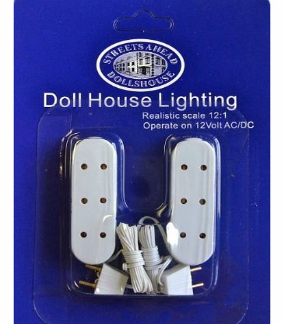 STREETS AHEAD DOLLS HOUSE TRIPLE SOCKET AND PLUG X2