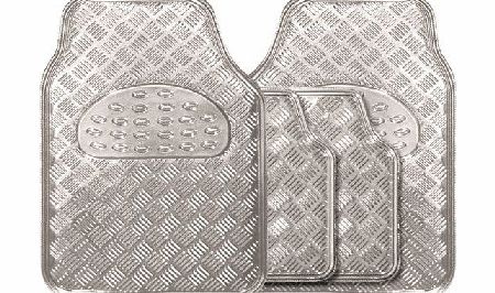 Streetwize SWUXM1 Silver Checker Plate Mat Sets