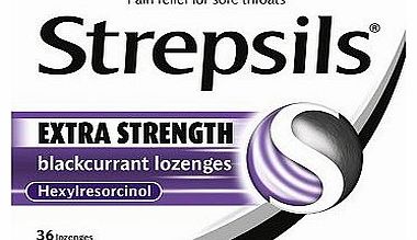 Strepsils Extra Strength Blackcurrant Lozenges