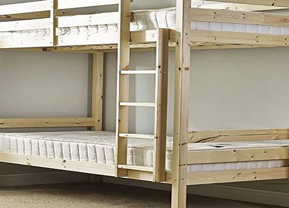 Strictly Beds Plato Heavy Duty Bunkbed Heavy Duty Bunk Bed - 3ft single solid pine bunk bed - Can be used by adults - VERY STRONG