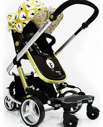 Baby Travel Stroller Pram Three Wheeler Buggy Board Kiddie Kiddy Board For Cosatto Giggle Black