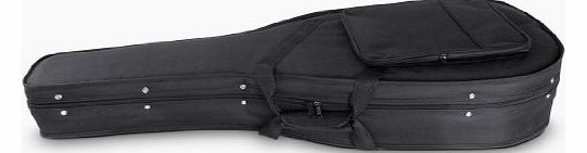Lightweight Dreadnought Acoustic Guitar Hard Case / Bag in Black. Rigid Polyfoam construction.