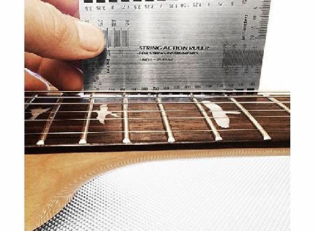 Strungout Double Sided Multi Function String Action amp; Guitar Set Up Gauge Ruler ~ amp; User Guide ~ Luthier Tool for Electric, Acoustic amp; Bass Guitars ~ Inch amp; Millimeters