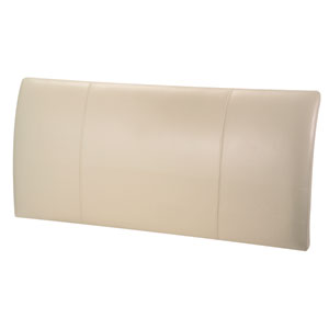 Stuart Jones Wave Leather 6FT Cream Leather Headboard
