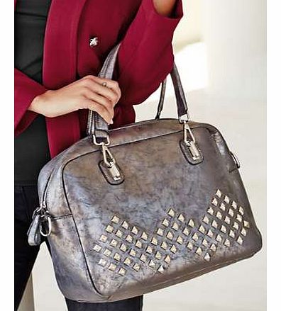 Stud Detailed Bowler Bag