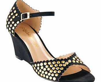 Stud Wedge Sandals