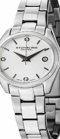 Stuhrling Original Lady Ascot Prime Womens Quartz Watch with Silver Dial Analogue Display and Silver Stainless Steel Bracelet 414L.01