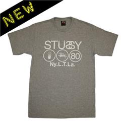 stussy 3 Rings T-Shirt - Grey Heather