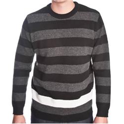 STUSSY Fat Stripe Sweater - Black