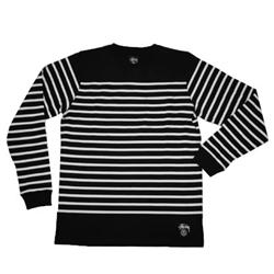 STUSSY Mid Boarder Crew Sweatshirt - Black