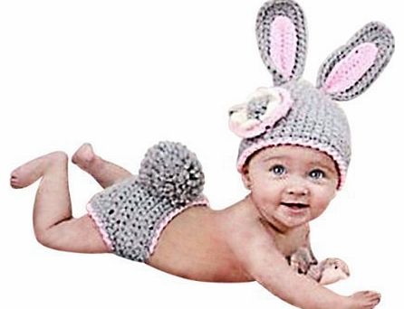 Style Nuvo Newborn Baby Photography Props Rabbit Outfit Girl Handmade Bunny Knitted Hat