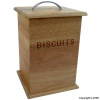 Style Works Natural Rubberwood Biscuit Bin
