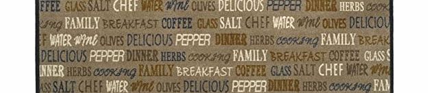 Modern Long Washable Runners Non Slip Floor Hall Kitchen Rugs Mat Stylish Runner (Delicious Papper)