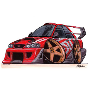 subaru Impreza Elect One - Red Kids T-shirt