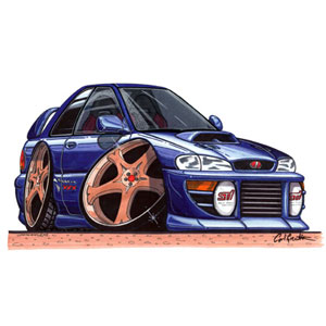 subaru Impreza STI - Blue T-shirt