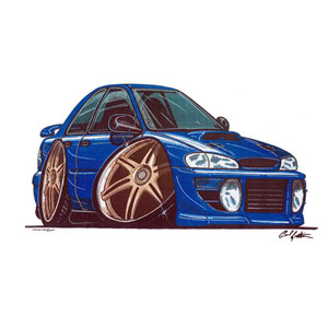 subaru Impreza Turbo - Blue Kids T-shirt