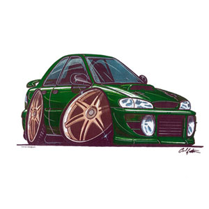 subaru Impreza Turbo - Green T-shirt