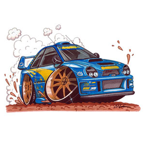 subaru Rally Mk2 - Blue Kids T-shirt