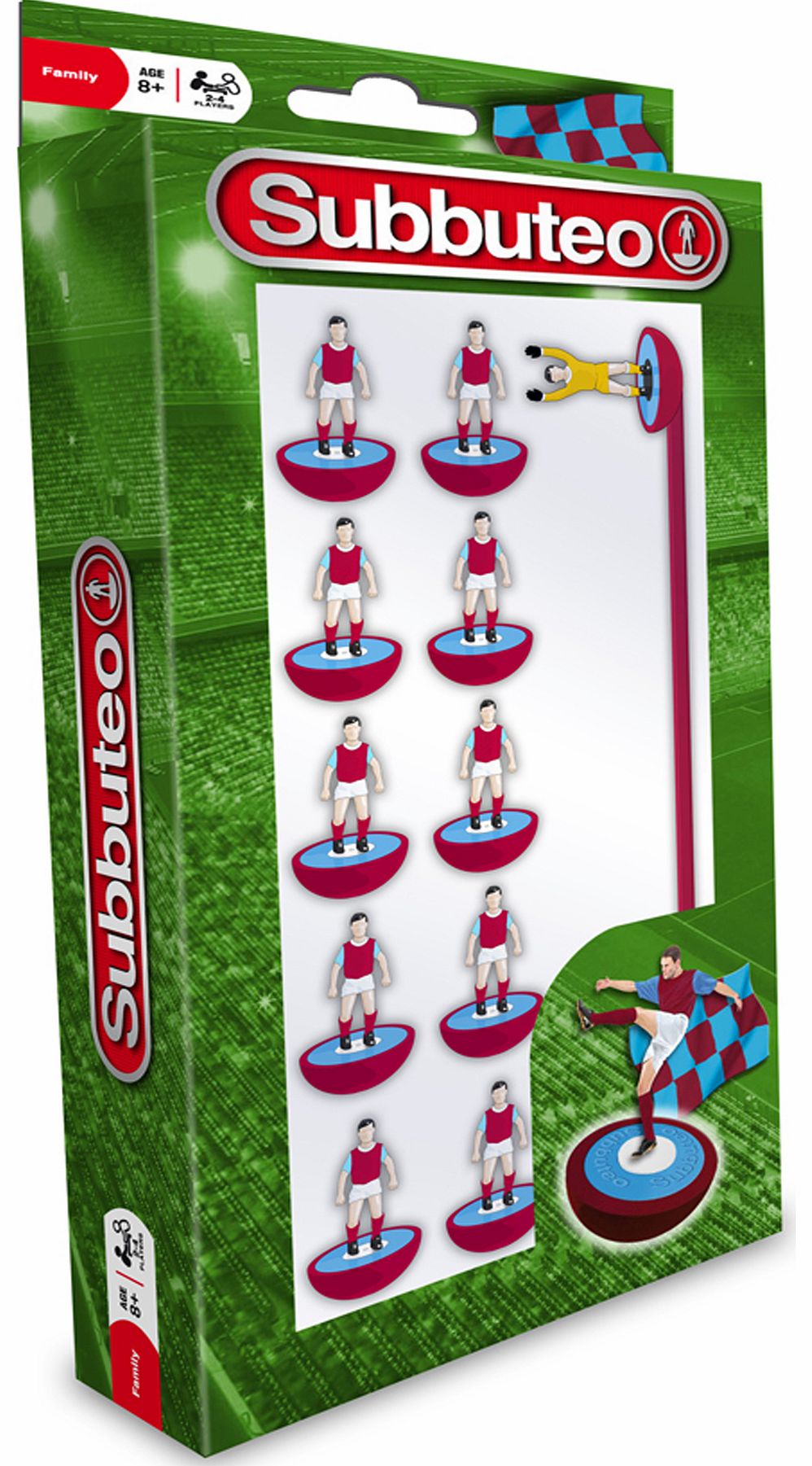 Subbuteo Player Claret/ Blue
