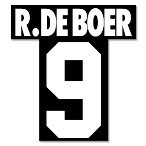 1995 Ajax European Final R. De Boer No.9 Flock