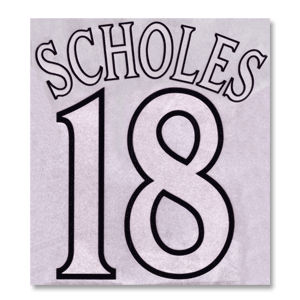 SubsideUK 99-00 Scholes 18 C/L Style Flock Name and Number