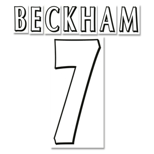 Beckham 7 - Premier Printed Flock Name and