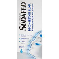 sudafed Non-Drowsy Decongestant Elixir 100ml