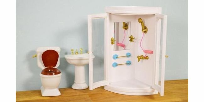Sue Ryder 1:12 Scale Dolls House Miniature Shower Cubicle Set
