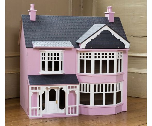 Pale Pink 3 Storey Fulham Wooden Dolls House Kit