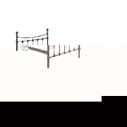 single bed, Black & mattress